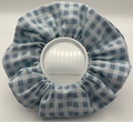 Blue Checkered Scrunchie