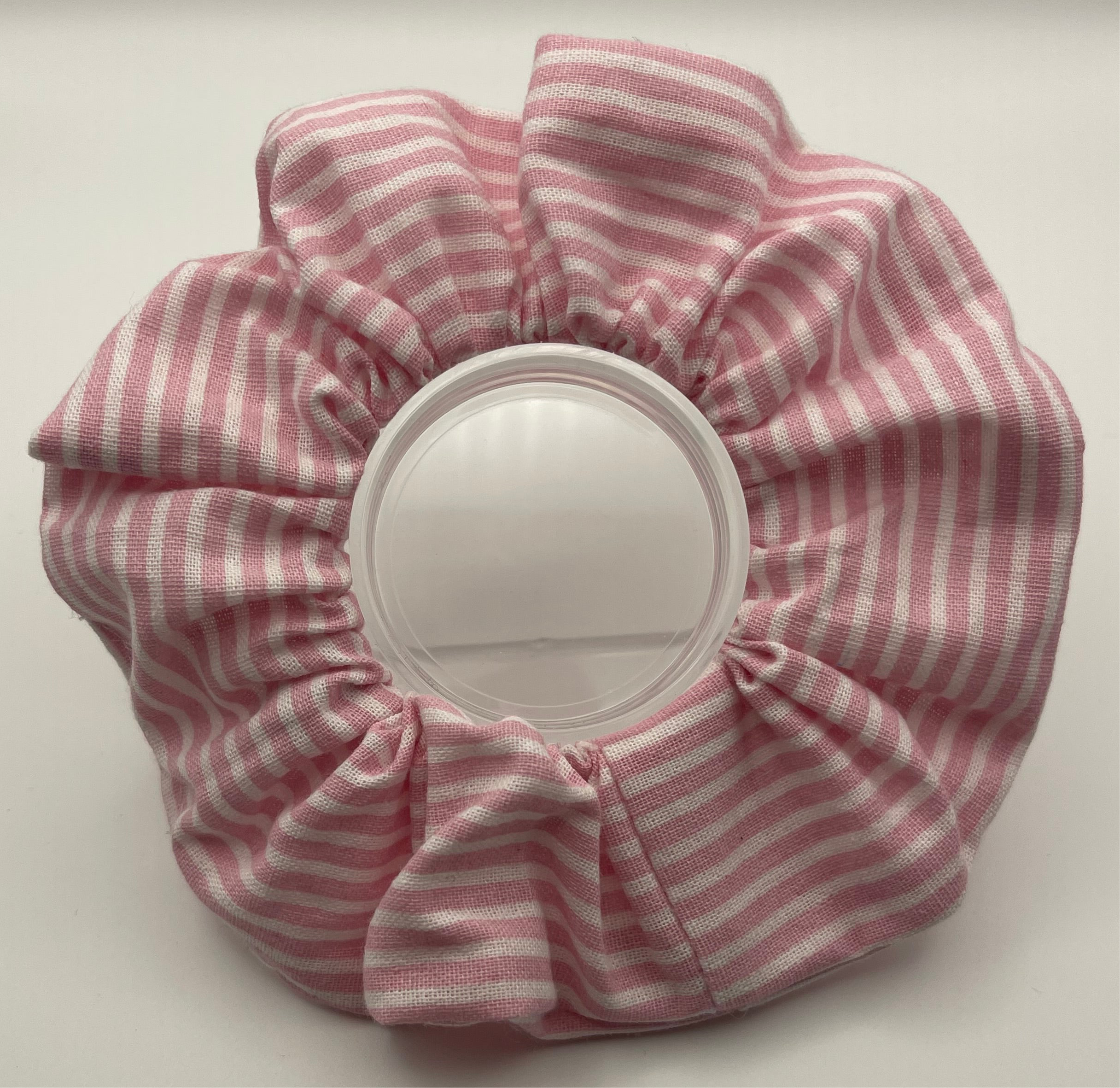 Pink Striped Scrunchie