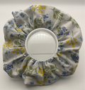 Blue, Green And Yellow Floral Scrunchie