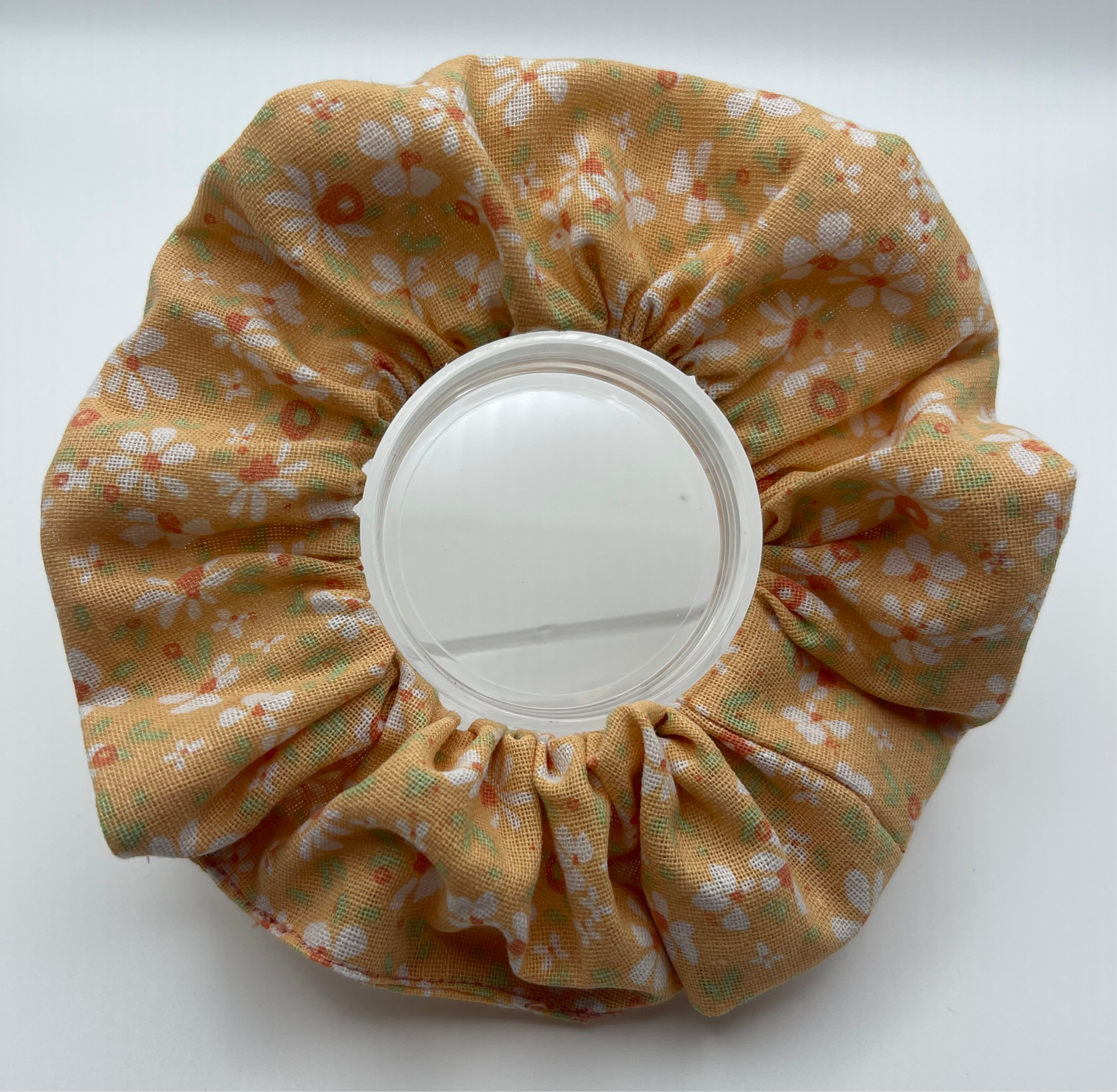 Orange Floral Scrunchie