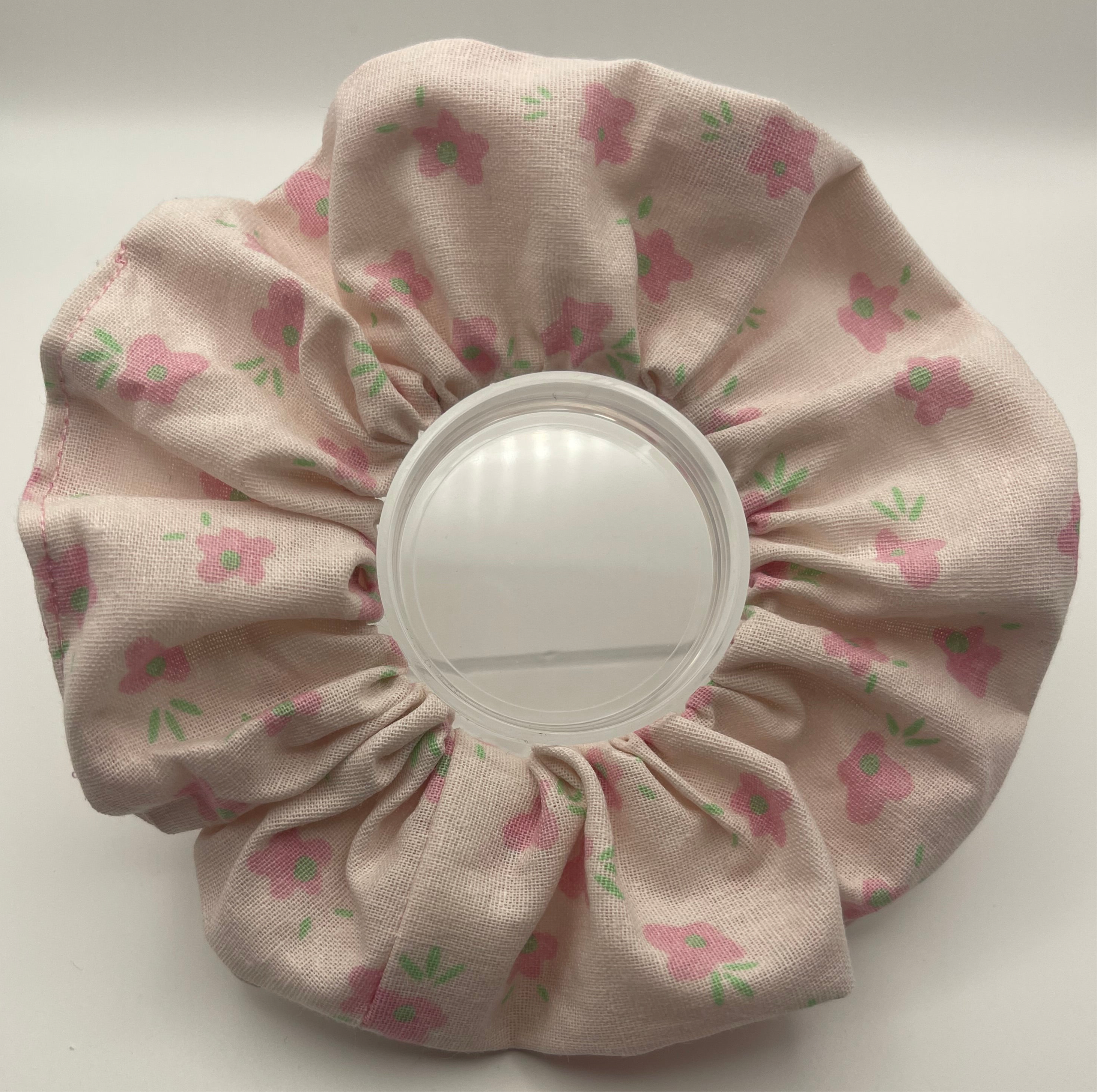 Light Pink Floral Scrunchie
